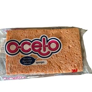 NEW 3M O-Cel-O Sponge StayFresh Antimicrobial Orange Cellulose 7264-T New